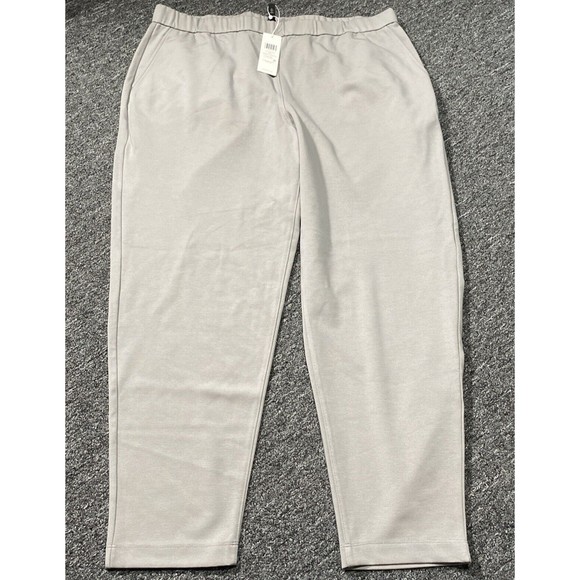 NWT XL Eileen Fisher Flex Tencel Ponte Slouchy Ankle Pant $198 Zinc NWT - Picture 1 of 8